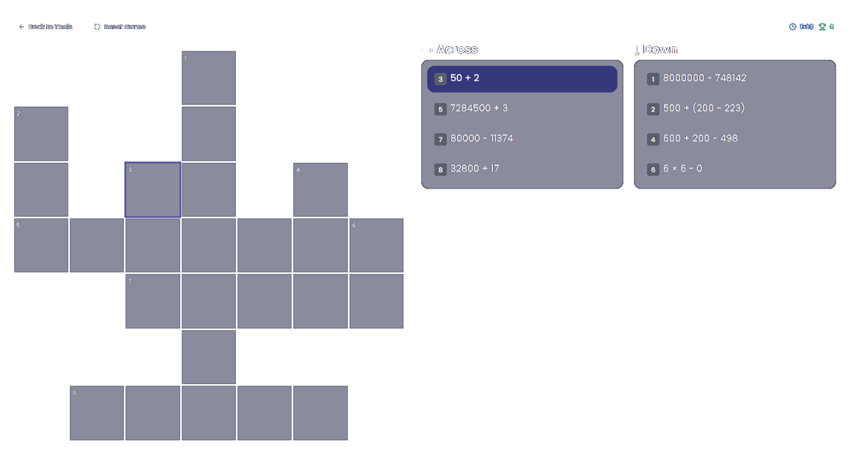 Example CrossMath puzzle preview